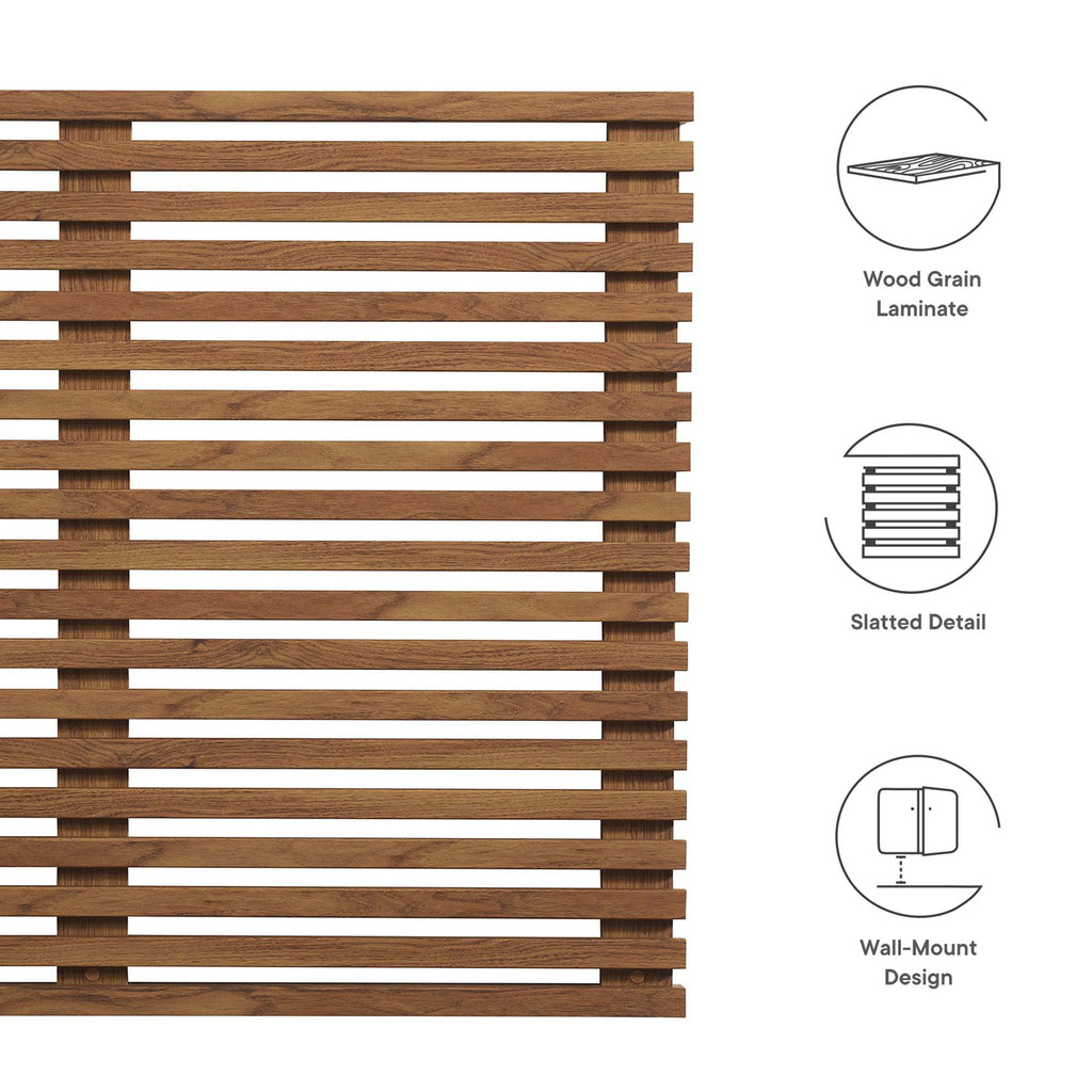 Render Wall Mount Twin Headboard - Walnut