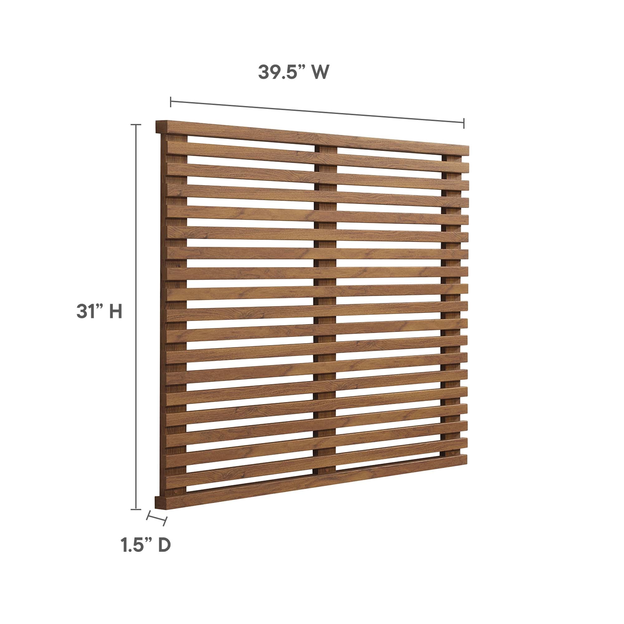 Render Wall Mount Twin Headboard - Walnut