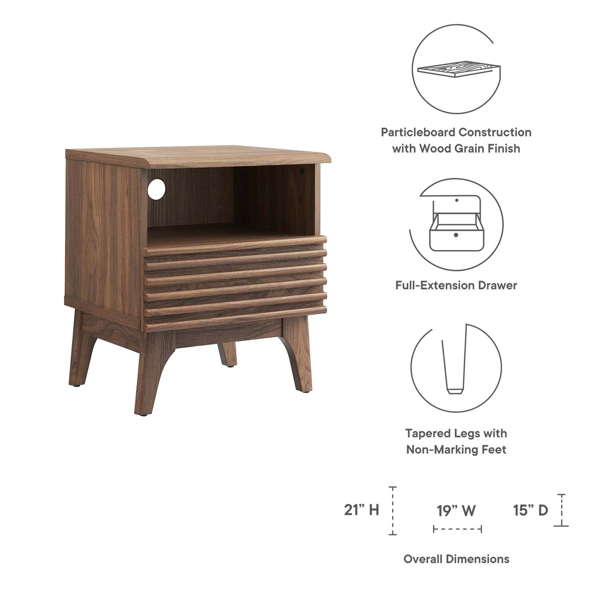 Render Nightstand - Walnut (MOD-7070-WAL)