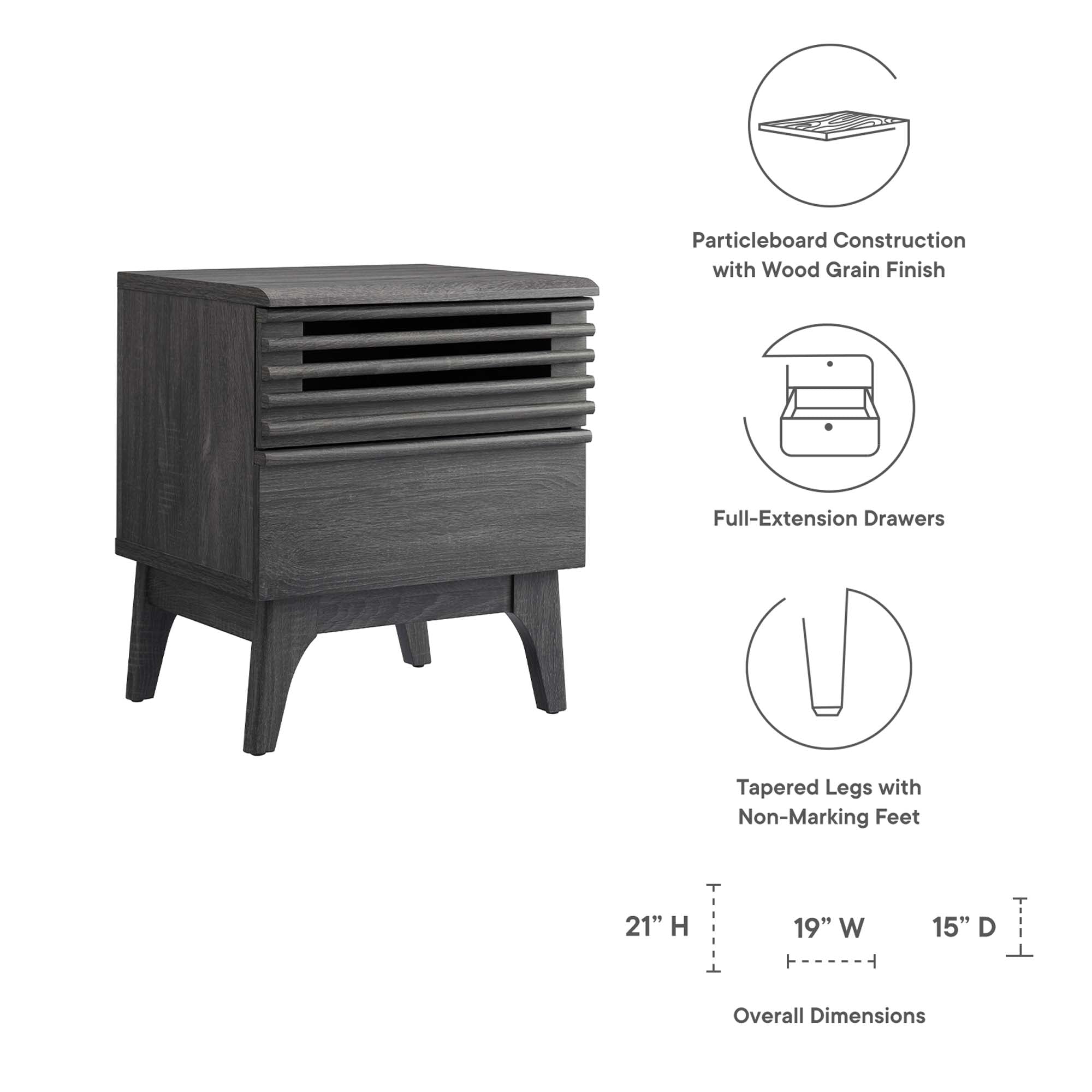 Render Nightstand - Charcoal (MOD-7071-CHA)