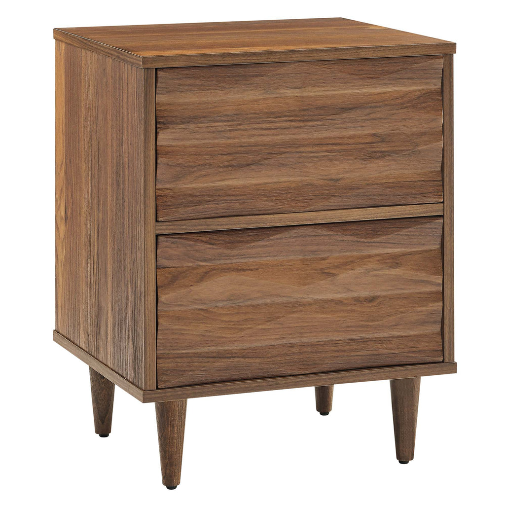 Vespera 2-Drawer Nightstand - Walnut