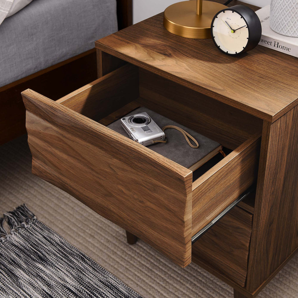 Vespera 2-Drawer Nightstand - Walnut