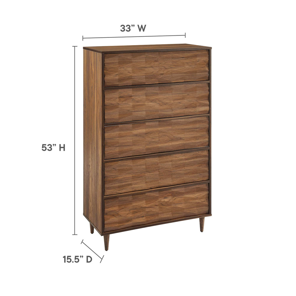 Vespera 5-Drawer Chest - Walnut