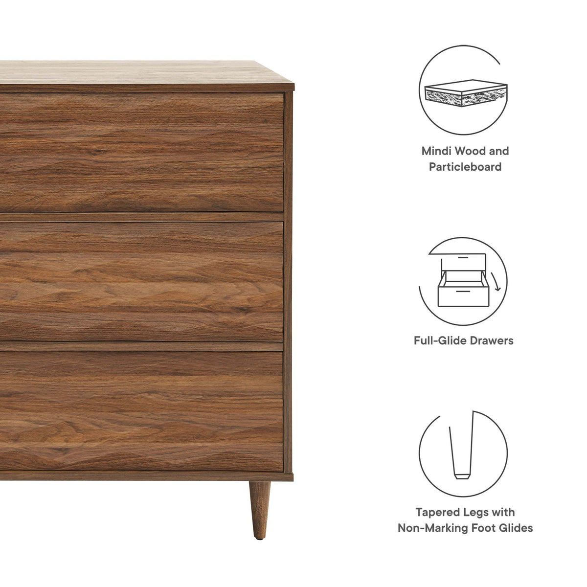 Vespera 6-Drawer Dresser - Walnut