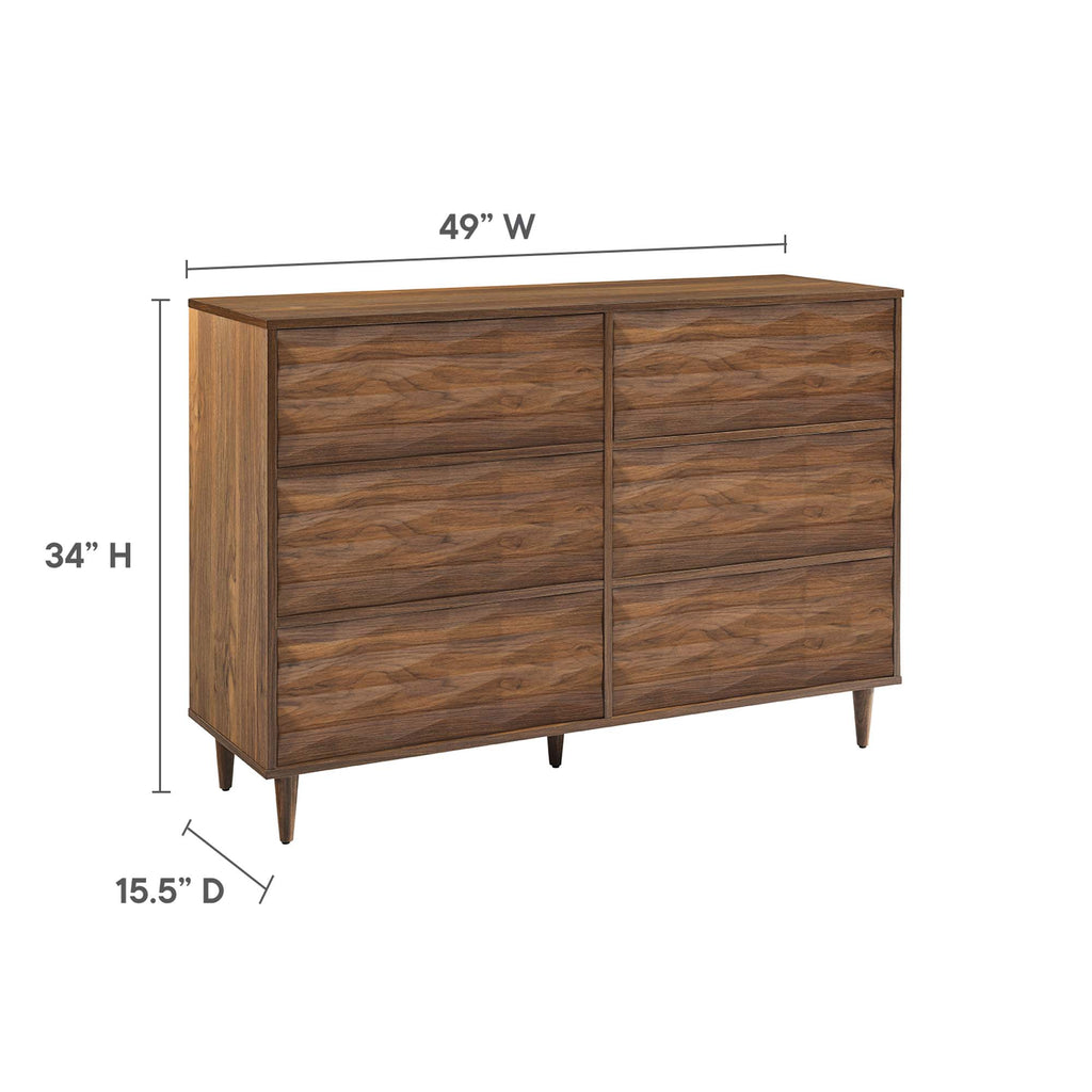 Vespera 6-Drawer Dresser - Walnut
