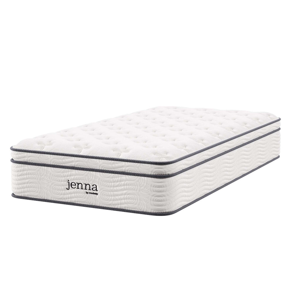 Jenna 12" Innerspring and Foam Twin Mattress - White