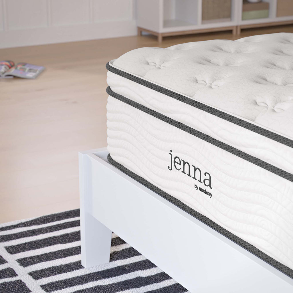 Jenna 12" Innerspring and Foam Twin Mattress - White