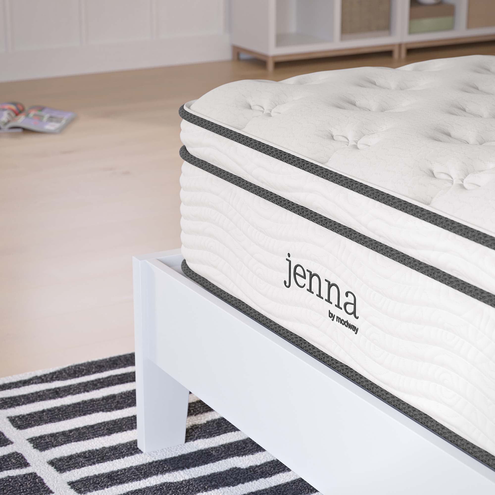 Jenna 12" Innerspring and Foam Twin Mattress - White