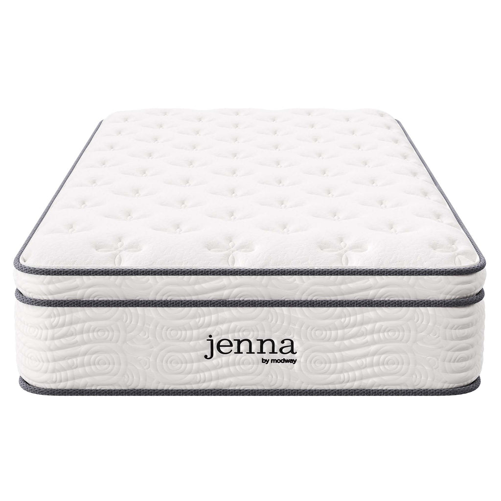 Jenna 12" Innerspring and Foam Twin Mattress - White