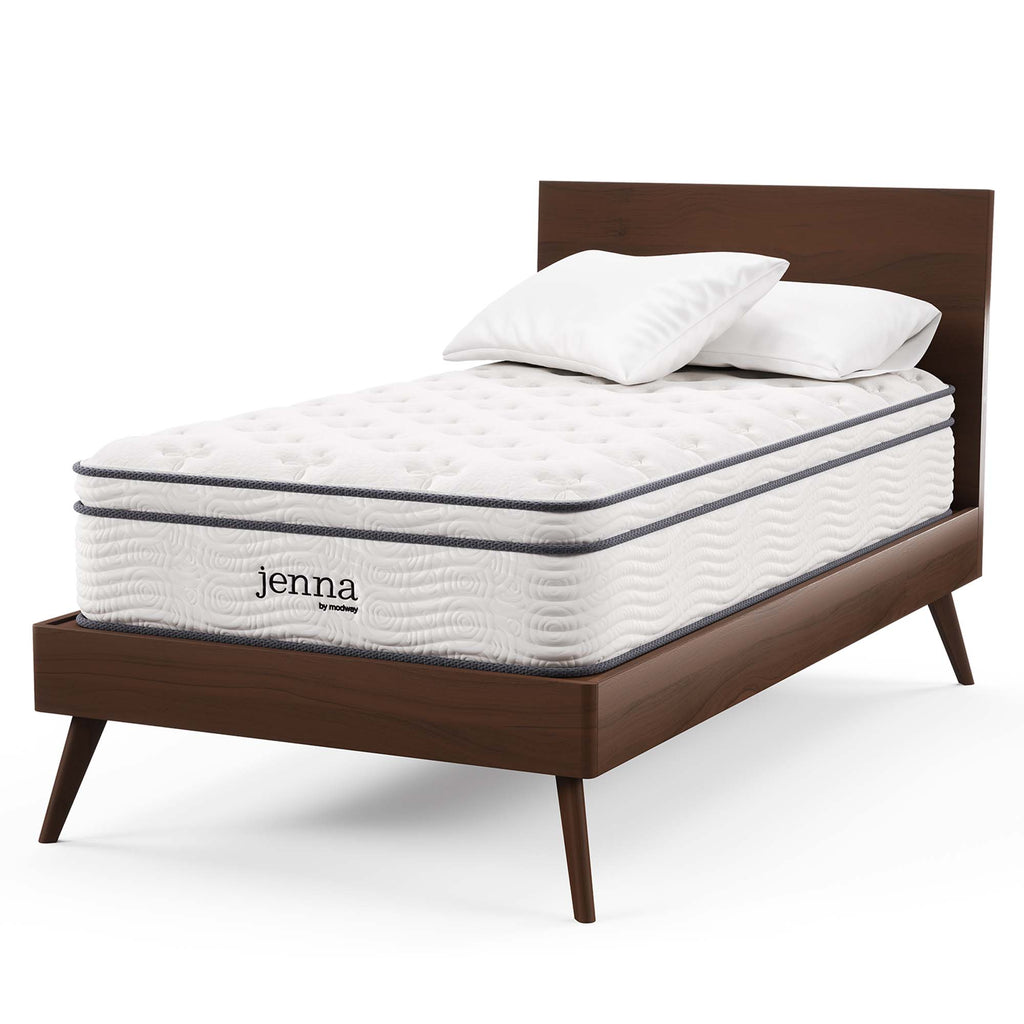 Jenna 12" Innerspring and Foam Twin Mattress - White