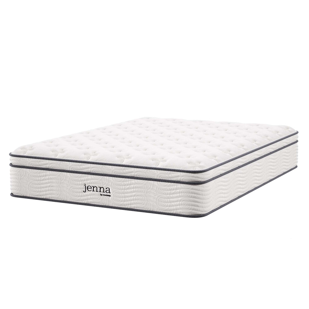 Jenna 12" Innerspring and Foam Full Mattress - White