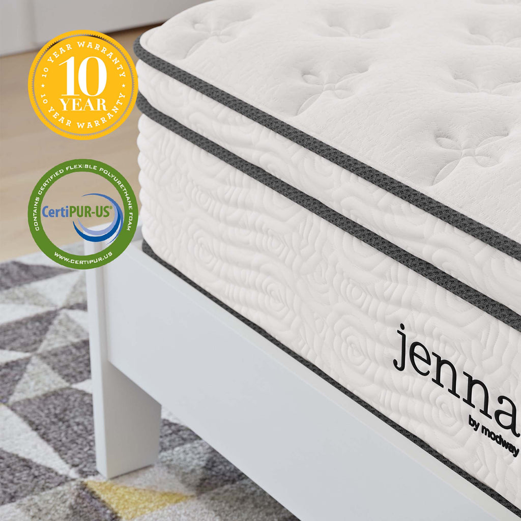 Jenna 12" Innerspring and Foam Full Mattress - White