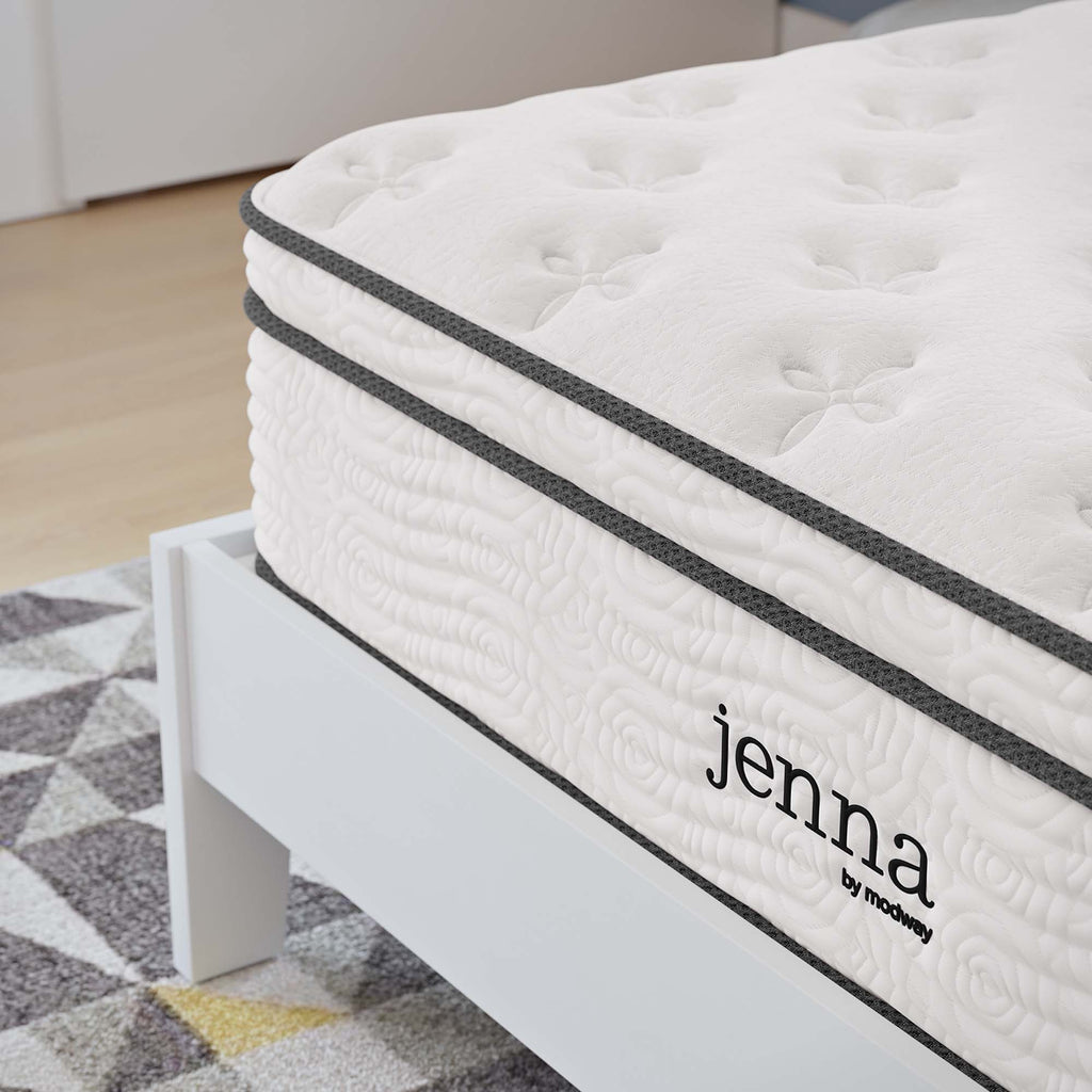 Jenna 12" Innerspring and Foam Full Mattress - White