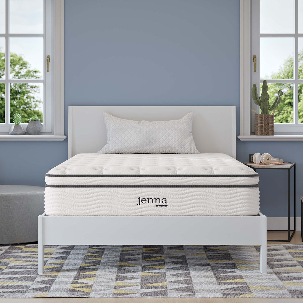 Jenna 12" Innerspring and Foam Full Mattress - White