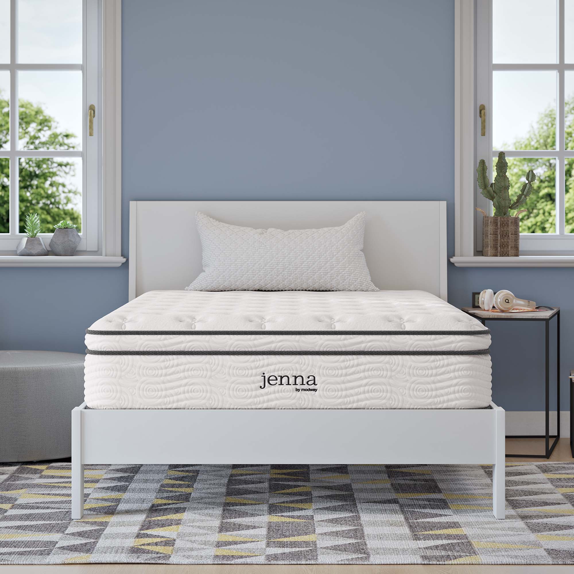 Jenna 12" Innerspring and Foam Full Mattress - White