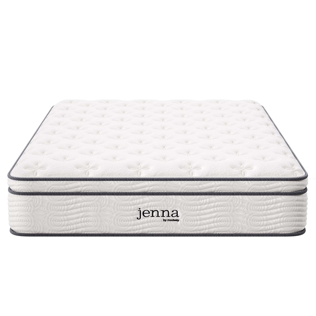 Jenna 12" Innerspring and Foam Full Mattress - White