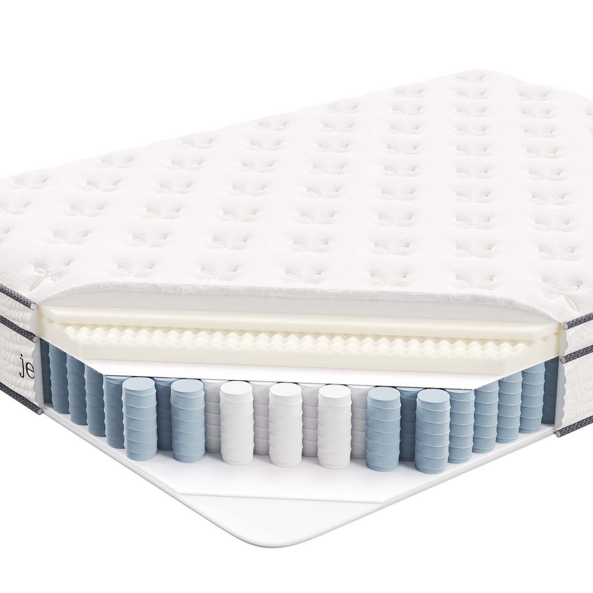 Jenna 12" Innerspring and Foam Full Mattress - White