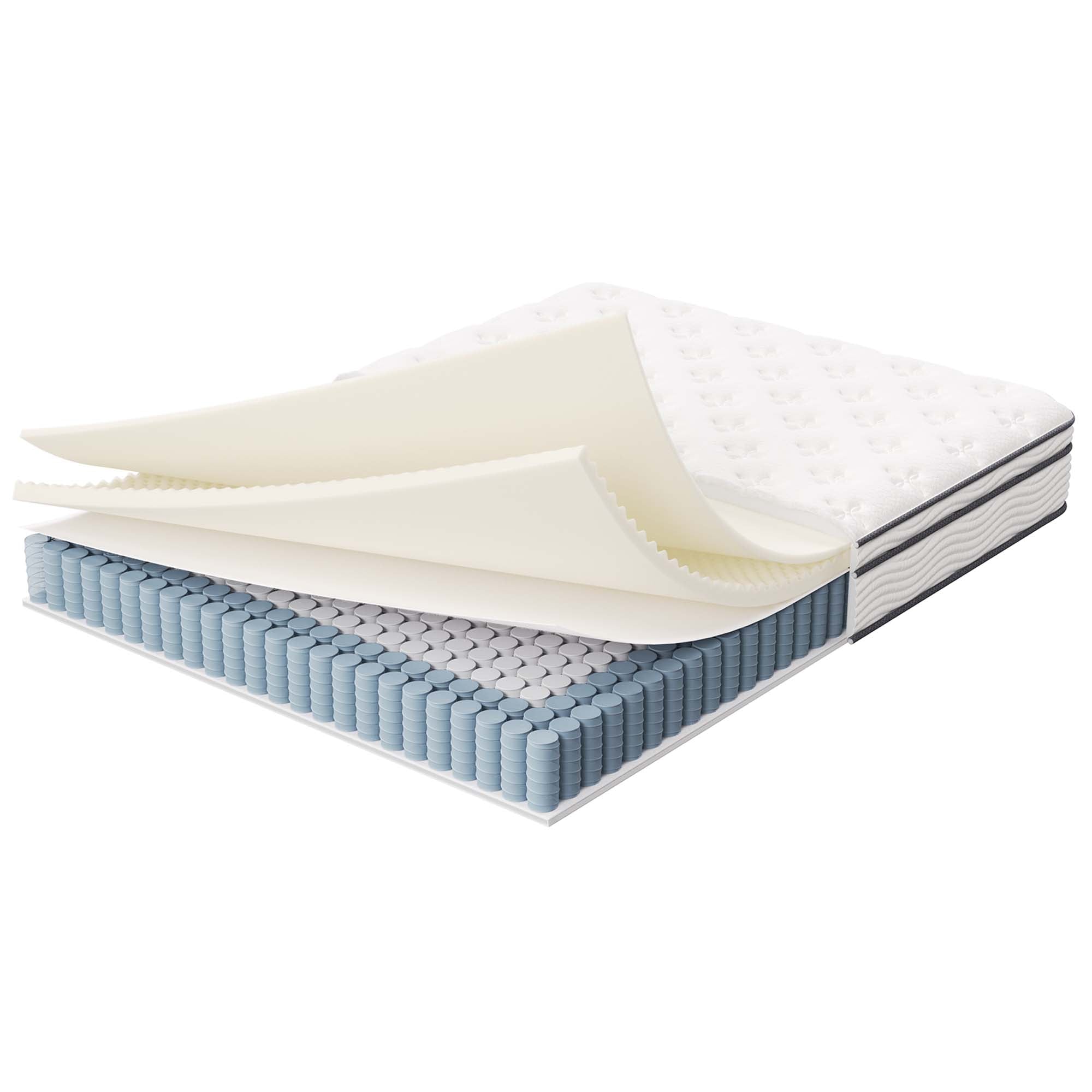 Jenna 12" Innerspring and Foam Queen Mattress - White
