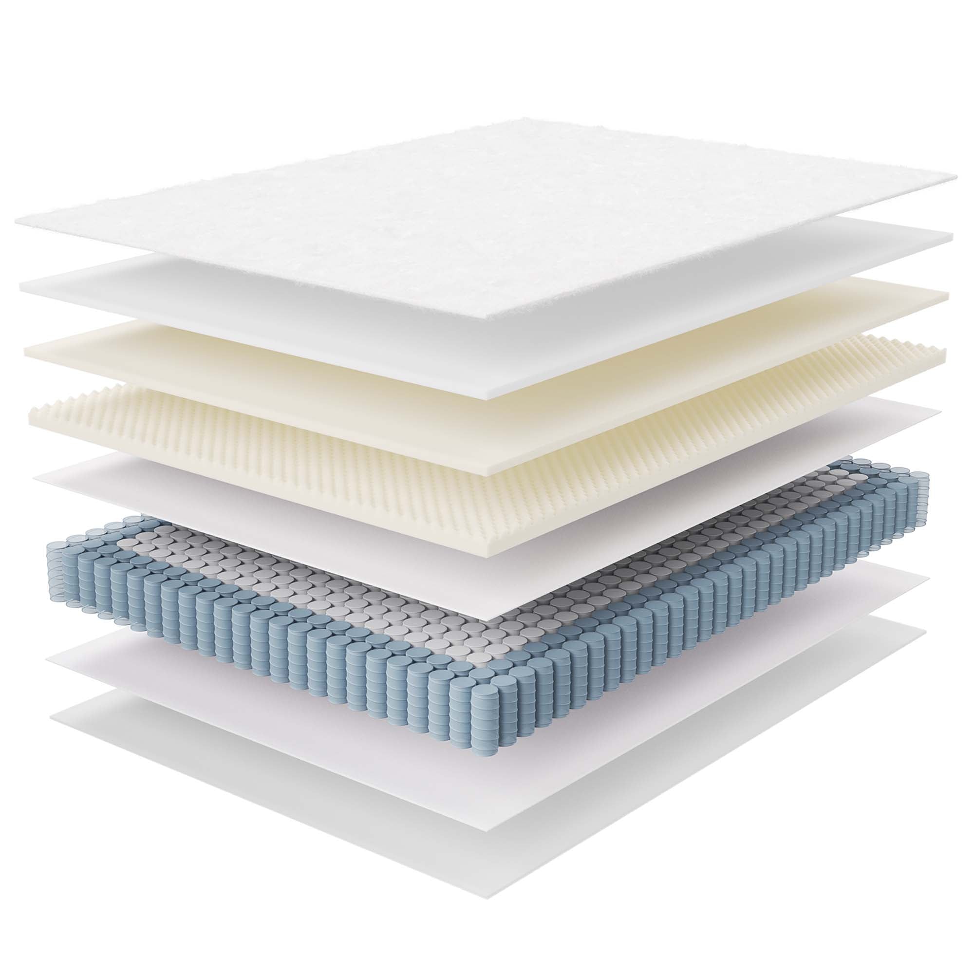 Jenna 12" Innerspring and Foam Queen Mattress - White