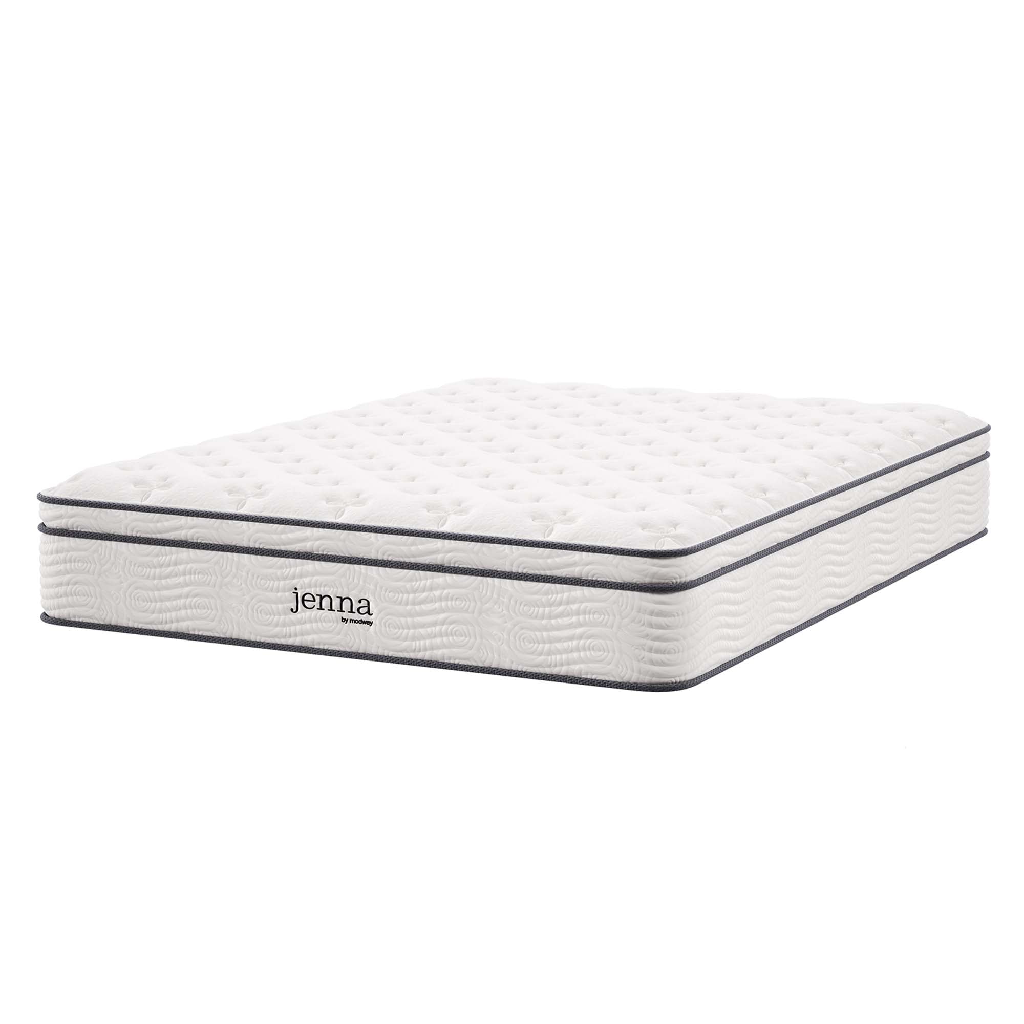 Jenna 12" Innerspring and Foam King Mattress - White