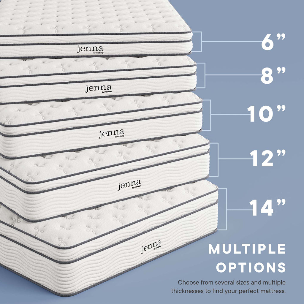 Jenna 12" Innerspring and Foam King Mattress - White