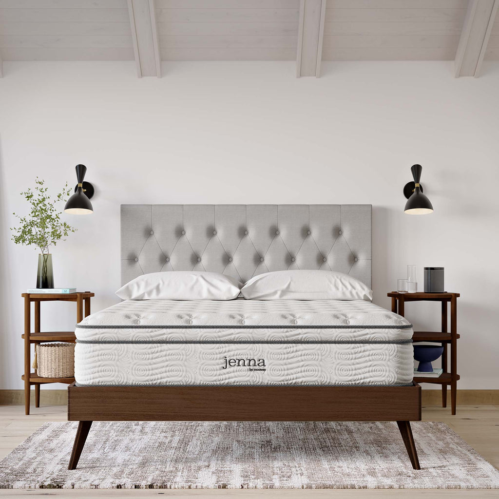 Jenna 12" Innerspring and Foam King Mattress - White