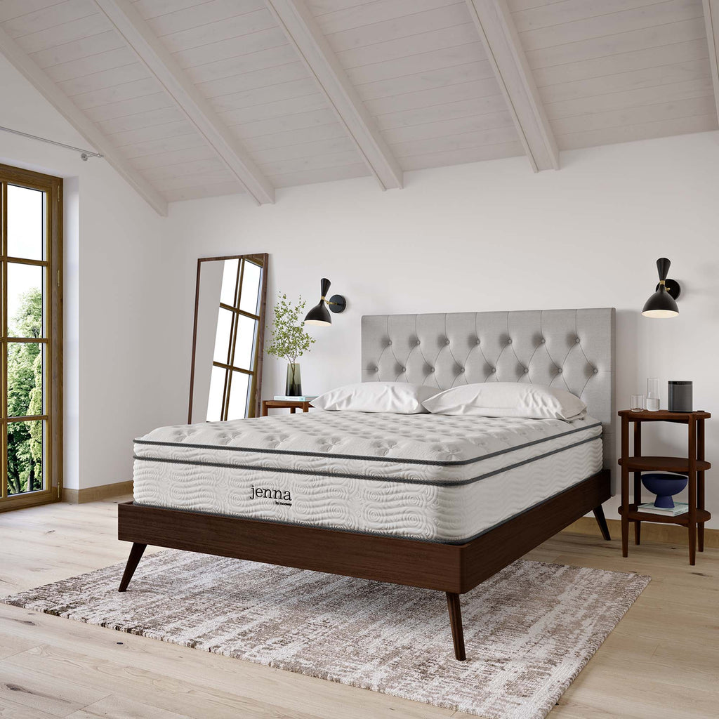 Jenna 12" Innerspring and Foam King Mattress - White