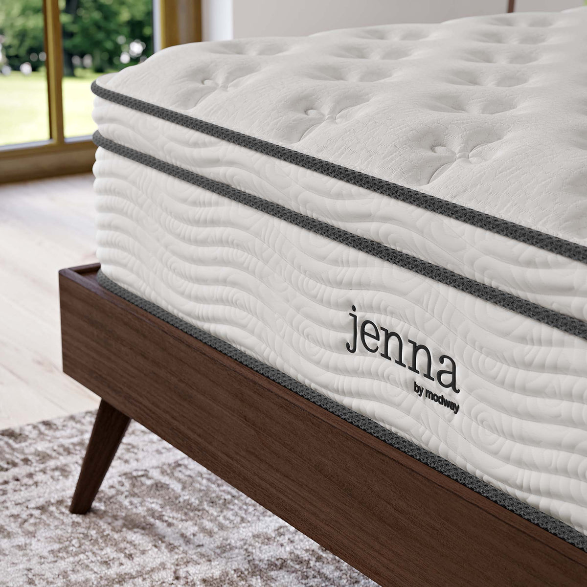 Jenna 12" Innerspring and Foam California King Mattress - White
