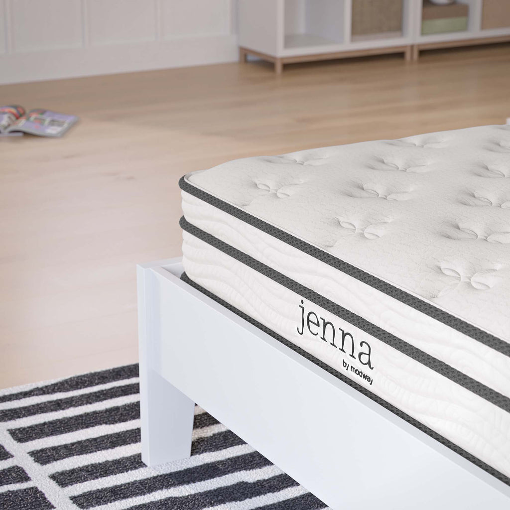 Jenna 6" Innerspring and Foam Narrow Twin Mattress - White