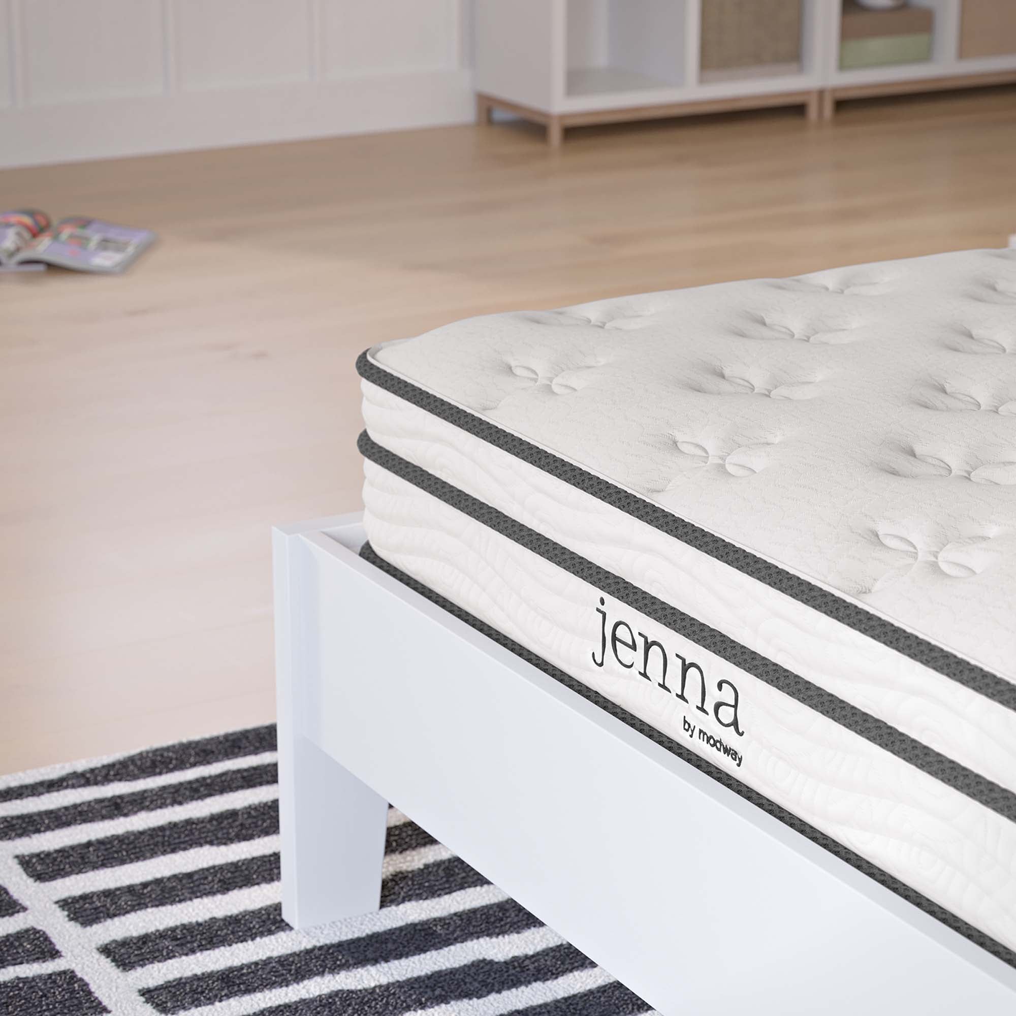 Jenna 6" Innerspring and Foam Narrow Twin Mattress - White