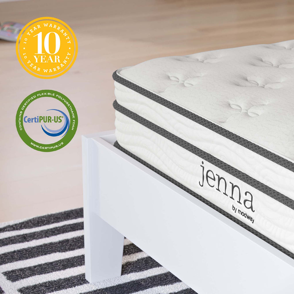 Jenna 6" Innerspring and Foam Twin Mattress - White