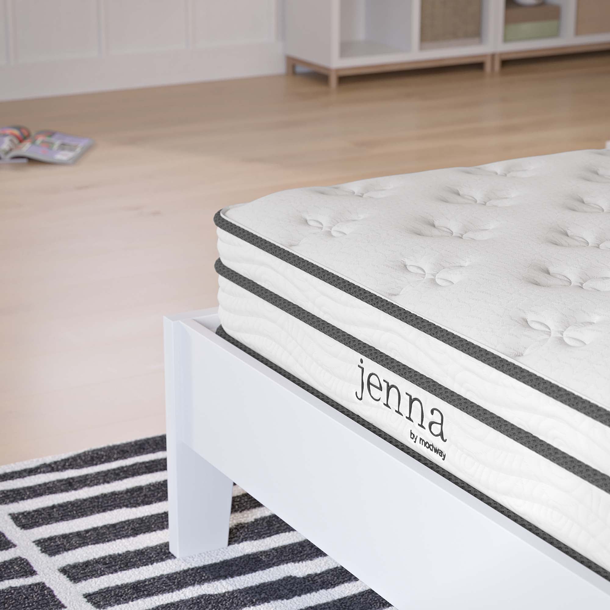 Jenna 6" Innerspring and Foam Twin Mattress - White