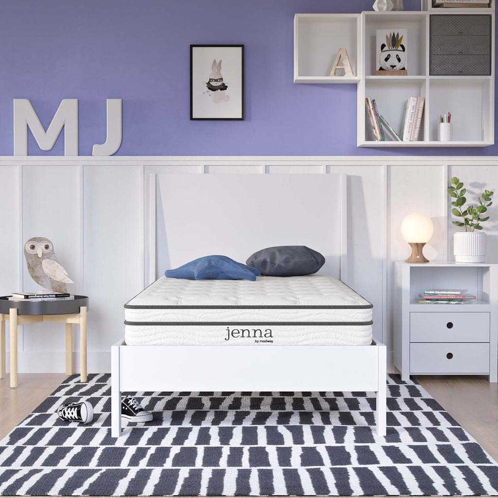 Jenna 6" Innerspring and Foam Twin Mattress - White