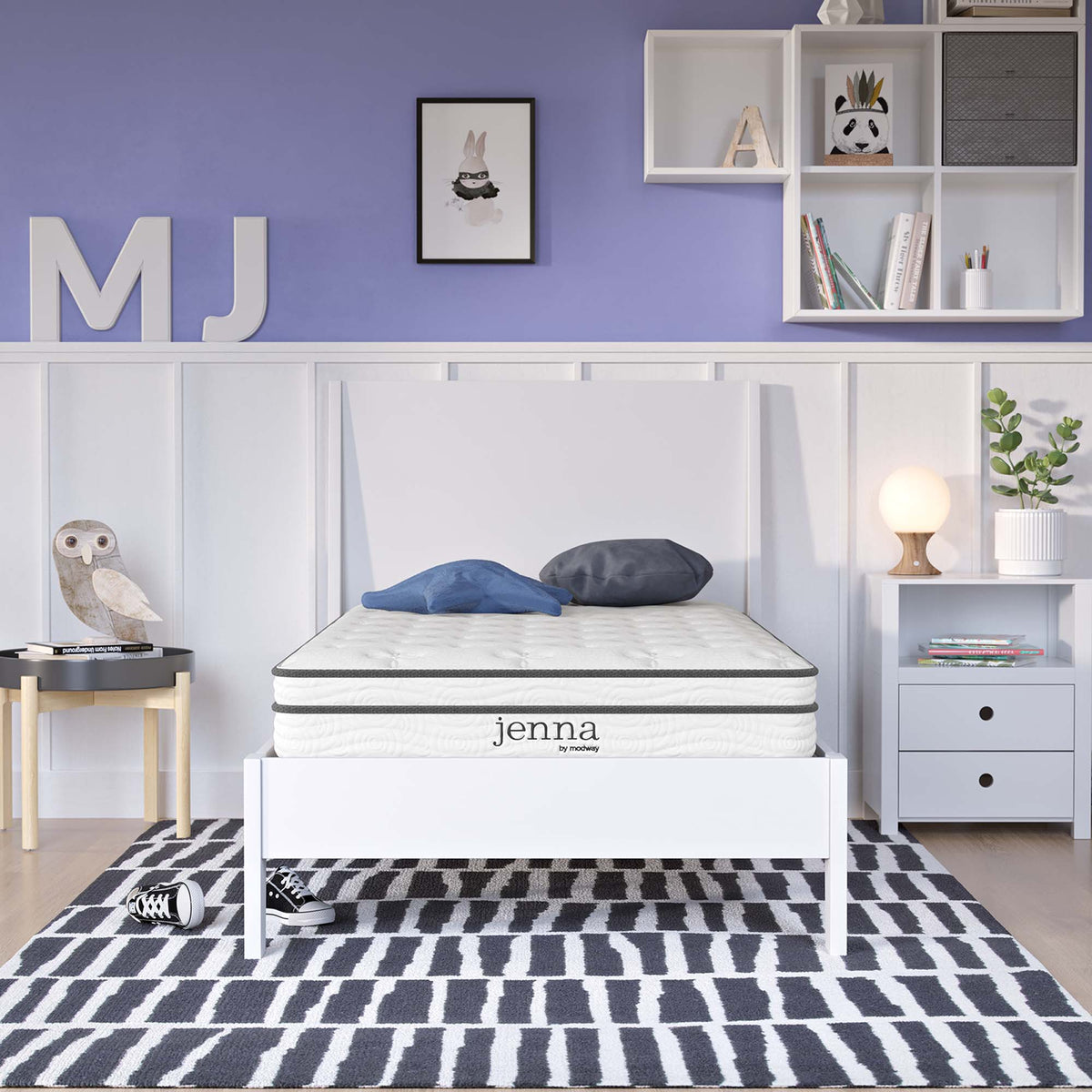 Jenna 6" Innerspring and Foam Twin Mattress - White