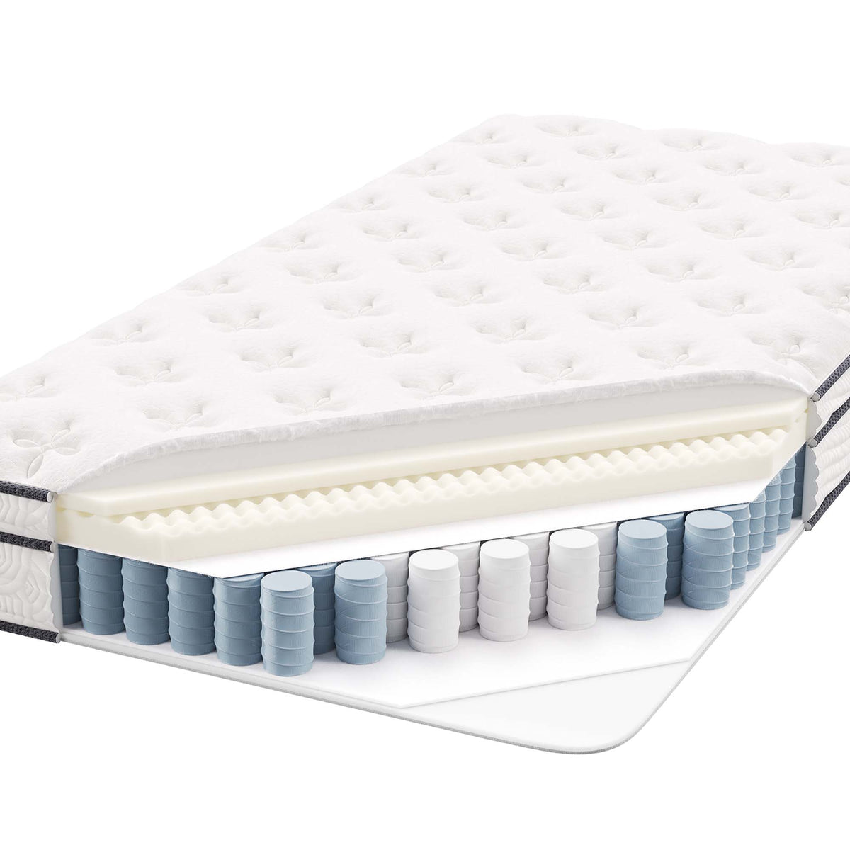 Jenna 6" Innerspring and Foam Twin Mattress - White