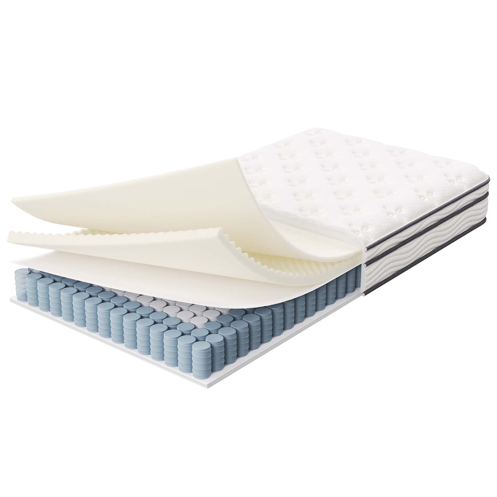 Jenna 6" Innerspring and Foam Twin Mattress - White