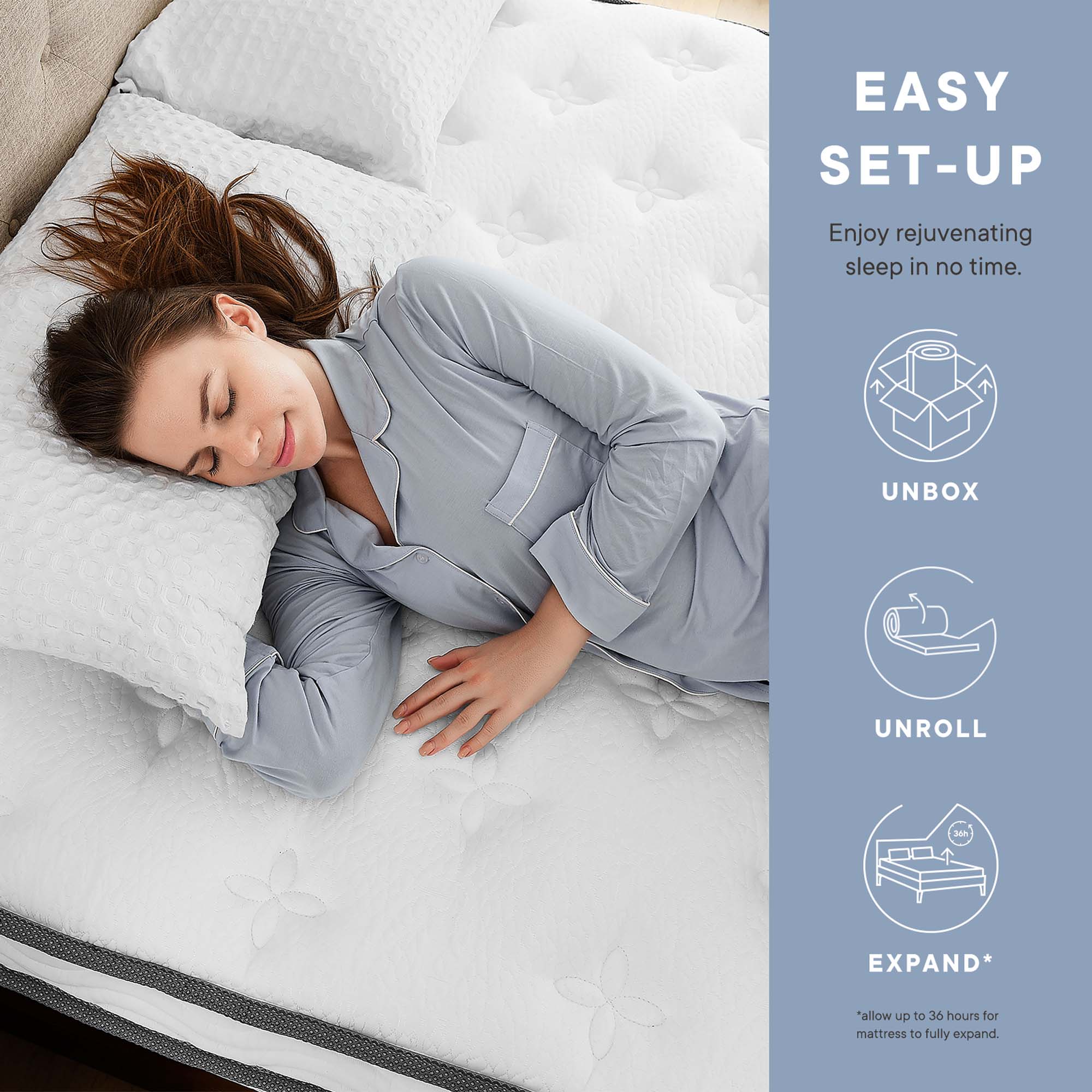 Jenna 6" Innerspring and Foam Full Mattress - White