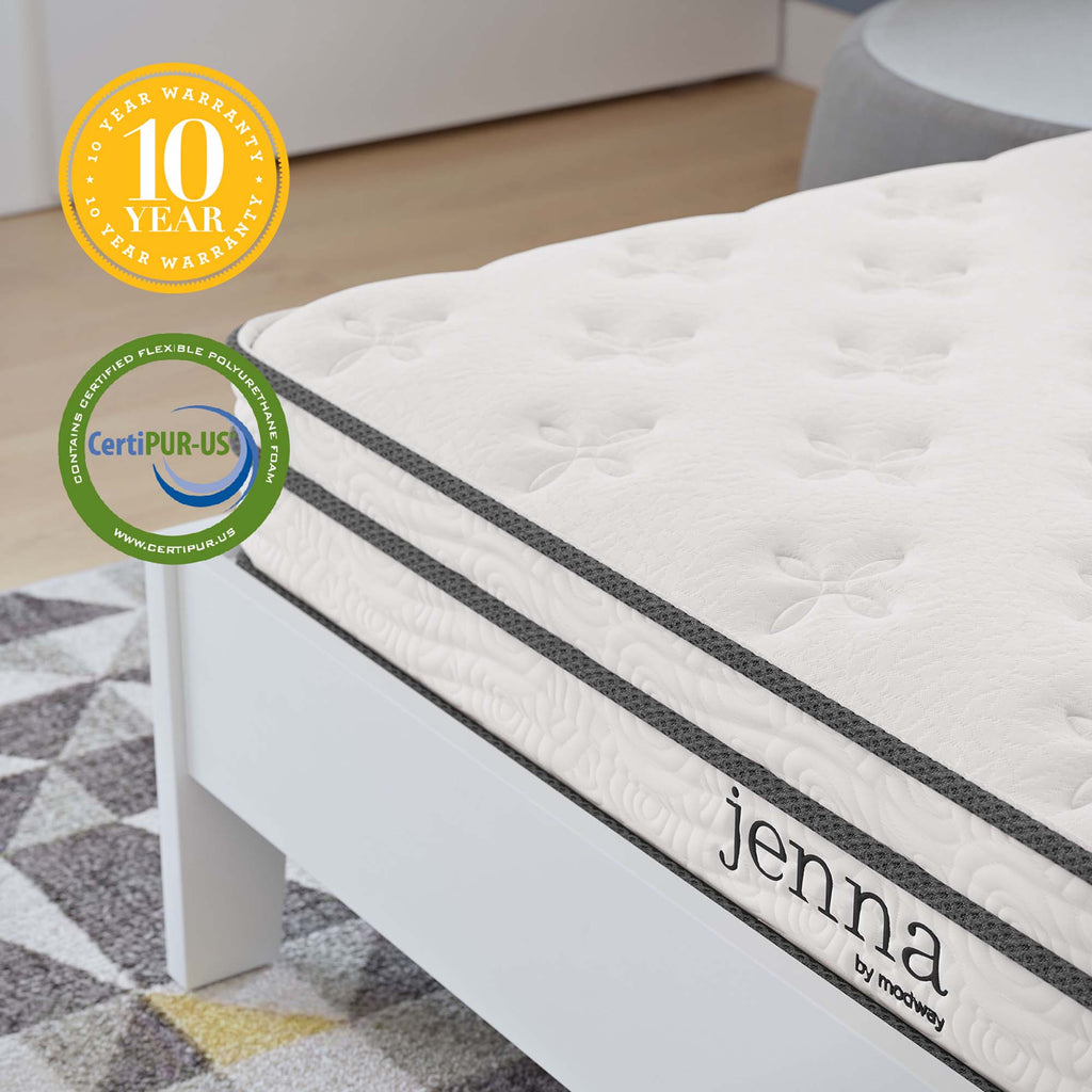 Jenna 6" Innerspring and Foam Full Mattress - White