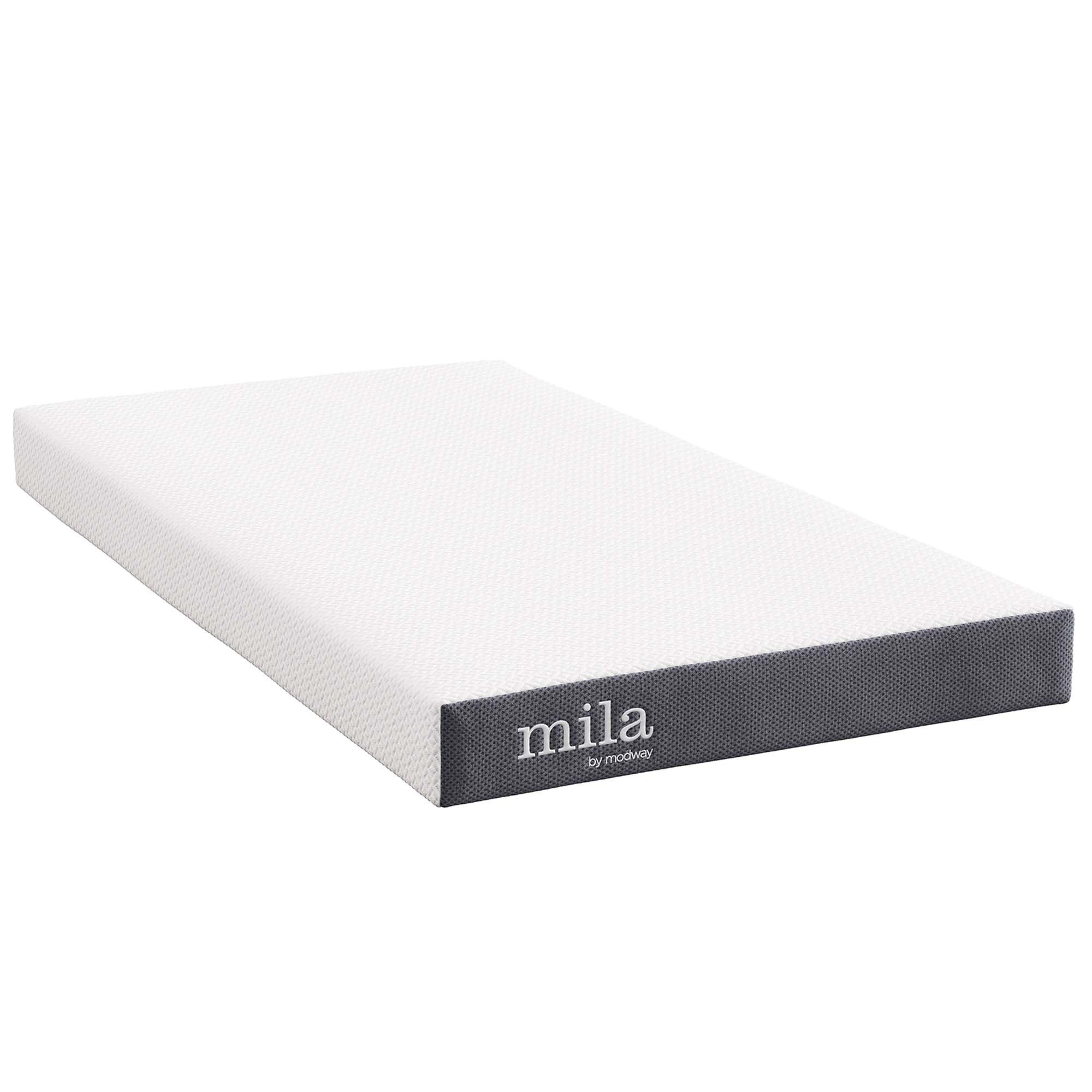 Mila 5" Narrow Twin Mattress - White