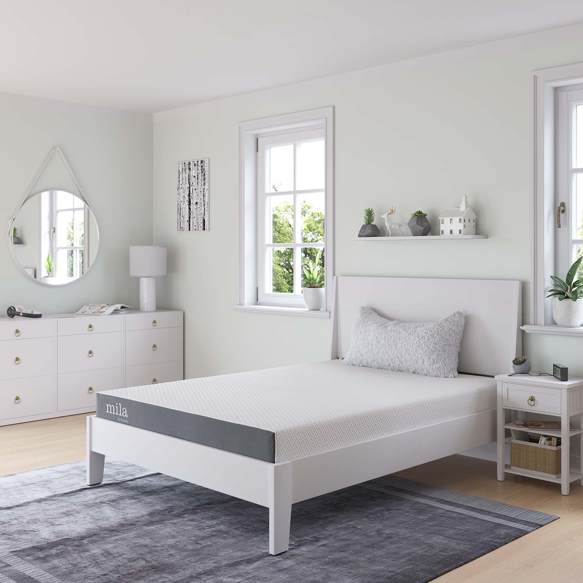 Mila 5" Full Mattress - White