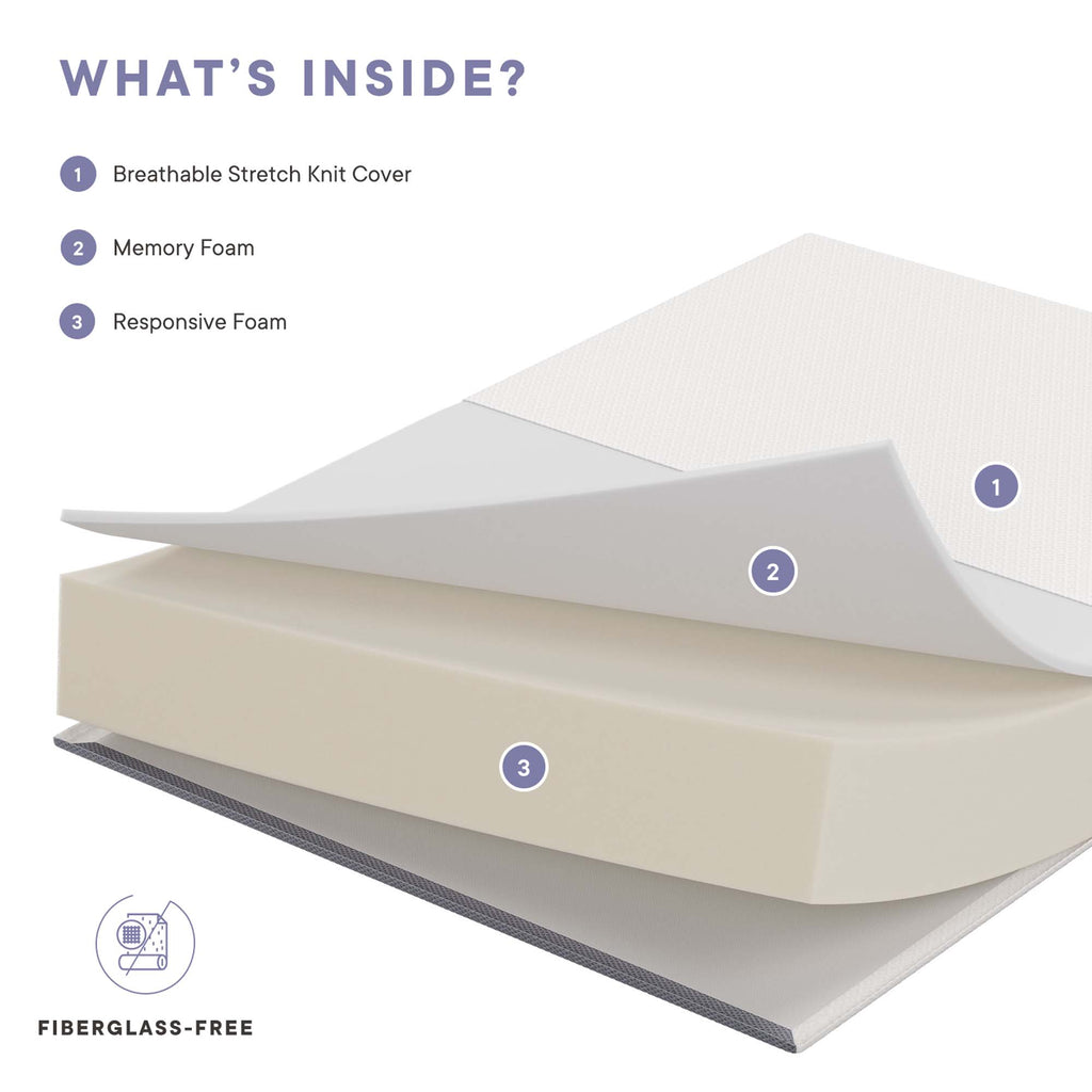 Mila 12" Full Mattress - White