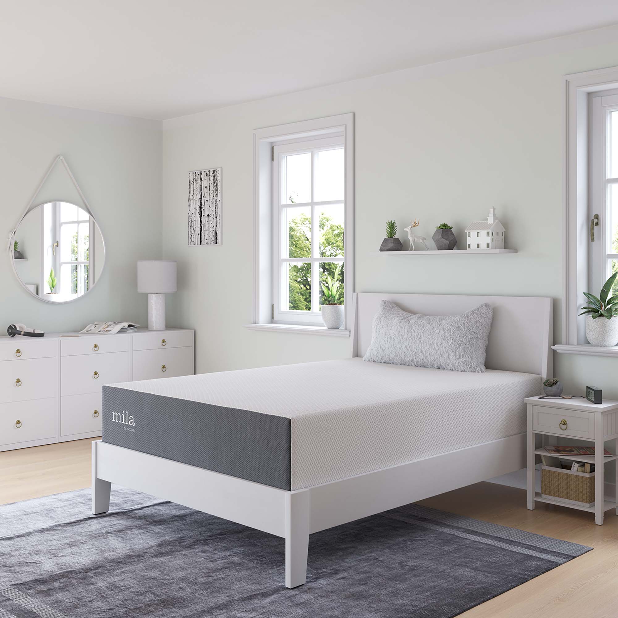 Mila 12" Full Mattress - White