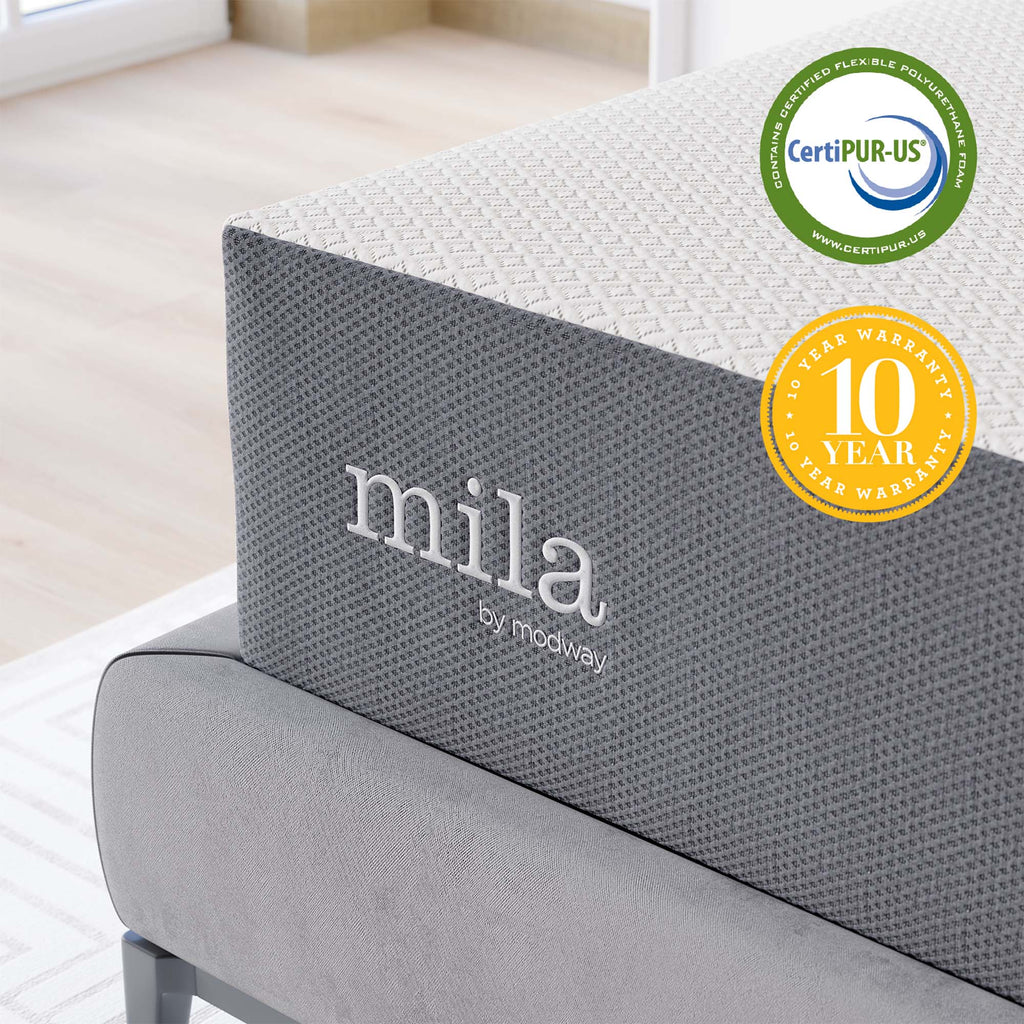 Mila 12" Queen Mattress - White