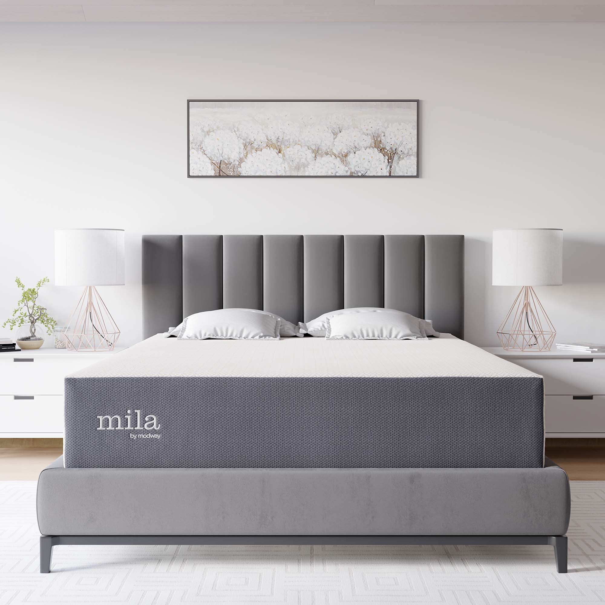 Mila 12" Queen Mattress - White