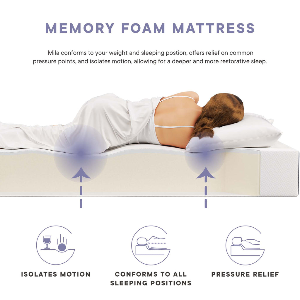 Mila 12" King Mattress - White