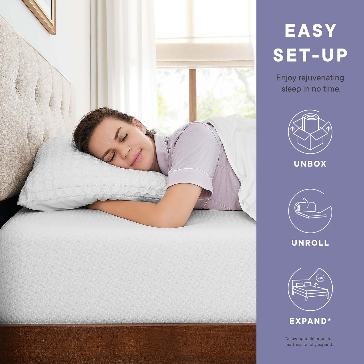 Mila 12" King Mattress - White