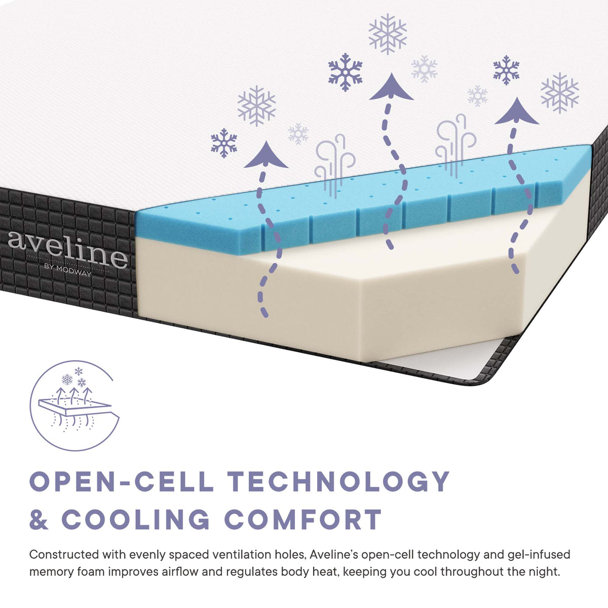 Aveline 8" Twin XL Mattress - White