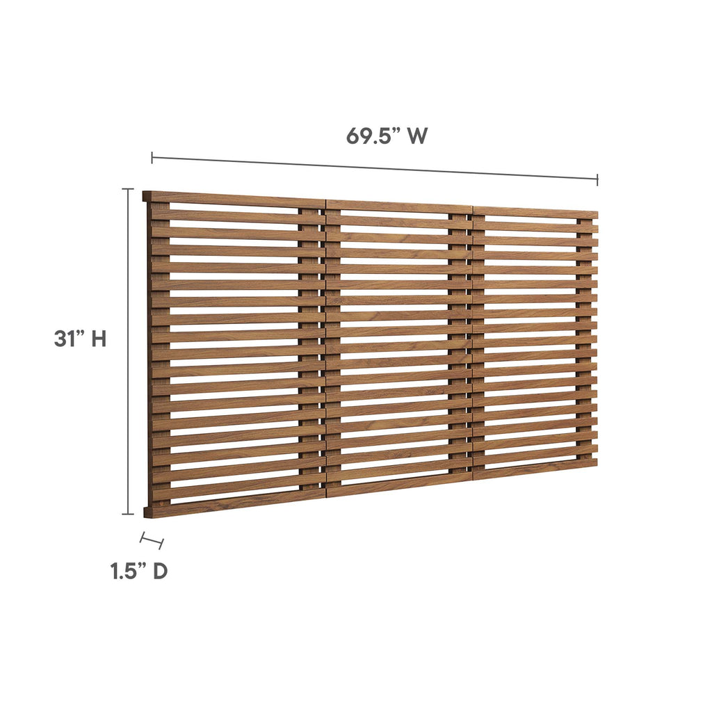 Render Wall Mount Queen Headboard - Walnut