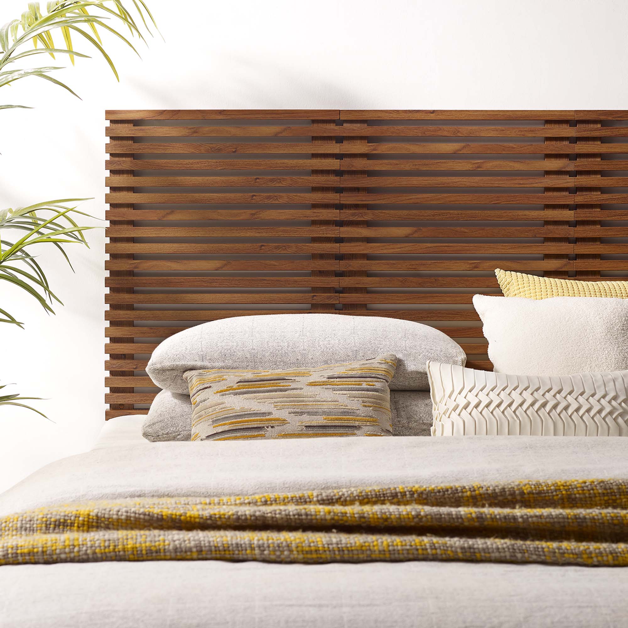 Render Wall Mount Queen Headboard - Walnut