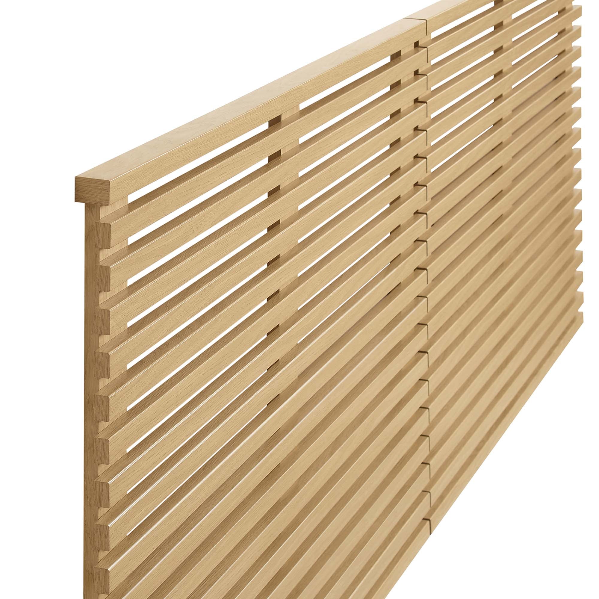 Render Wall Mount King Headboard - Oak